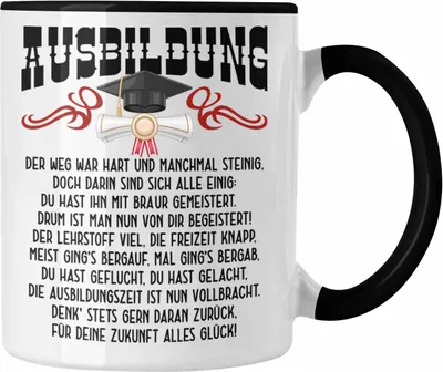 Produktbild von Trendation - Ausbildung Bestanden Geschenk Tasse Geschenkidee Bestandene Prüfung Abschluss 2023 Lustiger Spruch (Schwarz)