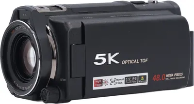 Zdjęcie produktu dla aparat cyfrowy 5K, kamera do vlogowania 64 MP z 3,5-calowym ekranem dotykowym 270��, kompaktowa kamera podróżna WDR z 12-krotnym zoomem optycznym, kamera fotograficzna