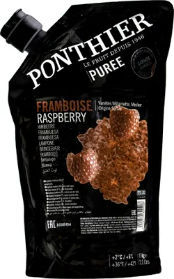 Produktbild von Food-United HIMBEEREN PÜREE Beeren-Frucht-Püree Ponthier 1KG für Smoothies Müsli uvm.