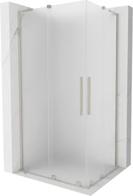Produktbild von Mexen Velar L Duschkabine 100x90cm, Mattglas, Nickel gebürstet