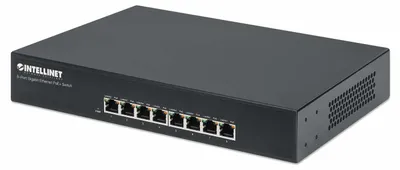 Produktbild von Intellinet 8-Port PoE+ Gigabit 560641 Desktop Switch 8xPoE-Ports 140W Lüfterlo