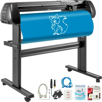 Produktbild von Schneideplotter, Plottermaschine Max. 720 mm Papiervorschub, Vinyl Schneideplotter, Folienplotter, Vinyl Schneideplotter Maschine, Schnittgenauigkeit 0,01 mm, Hobby Plotter, 3 Klingen Inkl.