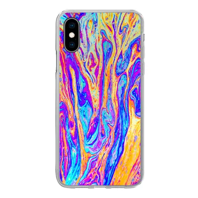 Produktbild von MuchoWow® Handyhülle Schutzhülle Hülle für iPhone X Kunst - Farben - Psychedelisch Silikon Softcase Handy Hülle - Handyhülle