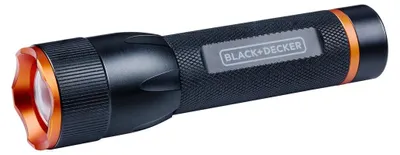 Image de BLACK+DECKER Lampe de poche LED 500 lumens 10W - portée 100M - 3 modes d'éclairage : haut, bas, pulsé - Noir/Orange