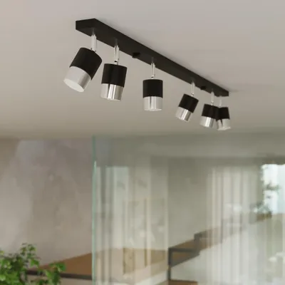 Obrázek produktu pro Nástěnné bodové svítidlo NERO černé/chromové otočné a výkyvné GU10