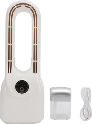 Immagine prodotto di Ventilatore senza pale con umidificatore ABS a 6 velocità Raffreddamento silenzioso USB da tavolo Luci colorate per la casa, la camera da letto e l'ufficio
