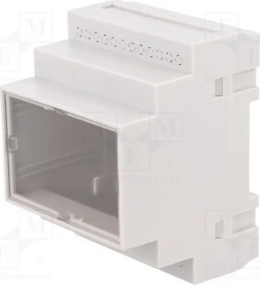Produktbild von 1x Gehäuse: für DIN-Schiene Y: 90mm X: 70mm Polystyrol Z: 65mm  grau Z108JFP PS Ge