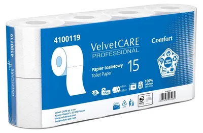 Immagine prodotto di Carta igienica in cellulosa Velvet /8 rotoli/bianco VLP-4100119