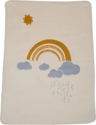 Produktbild von David Fussenegger Babydecke Maja 'Regenbogen' 75 x 100 cm Rohweiß