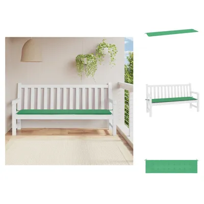 Immagine prodotto di vidaXL Cuscino per panchina da giardino verde 200x50x3 cm Tessuto Oxford - Cuscino per seduta