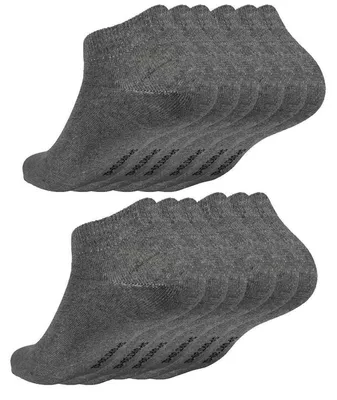 Produktbild von Sneaker Socken Herren Damen Socken Baumwolle, 12 Paar, Grau 35-38