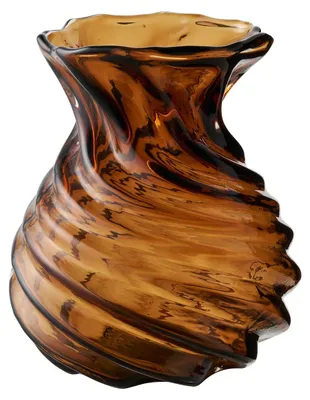 Produktbild von Vase aus mundgeblasenem Rauchglas, Braun, ø16x18,5 cm