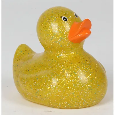 Produktbild von 24x Badeente Glitzer 12 cm sortiert Quietscheenten Set Badewanne Pool Spielzeug Kinder Geschenkartikel