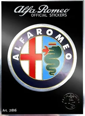 Obrázok produktu pre Samolepka Alfa Romeo s oficiálnym starým logom, rozmery 94 x 131 mm