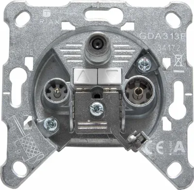 Produktbild von TRIAX 3-fach Durchgangsdose, 5-2400 MHz, TV, RF, SAT, 1 Stk.