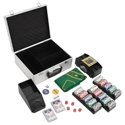 Zdjęcie produktu dla Zestaw pokerowy, 300 sztuk, waga premium, jak na zdjęciu