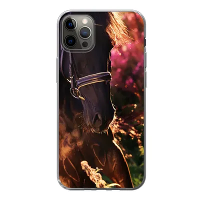 Produktbild von MuchoWow® Handyhülle Schutzhülle Hülle für iPhone 13 Pro Max Pferd - Sonne - Porträt Silikon Softcase Handy Hülle - Mobiltelefon