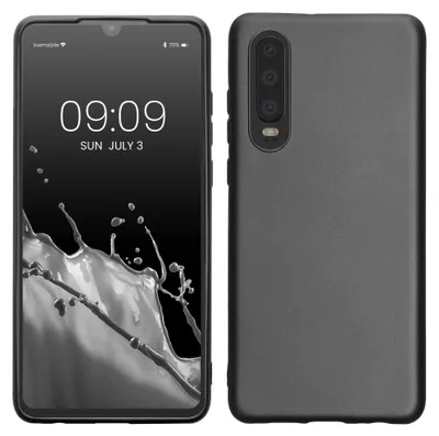 Produktbild von kwmobile Handyhülle für Huawei P30 Hülle - Silikon Case metallisch schimmernd - Schutzhülle Cover - Metallic Grau