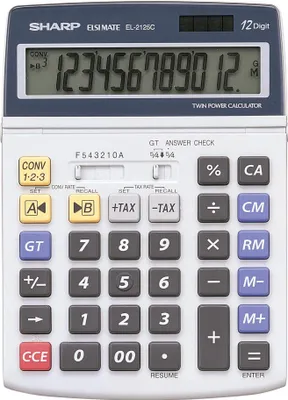 Produktbild von Sharp Tischrechner anzeigend EL-2125 C 12 Stellen, Solar/Batterie