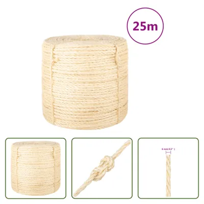 Obrázek produktu pro The Living Store Lano 100% sisal 6 mm 25 m