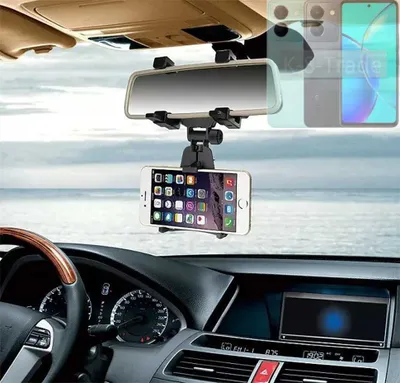 Produktbild von K-S-Trade Smartphone Halterung kompatibel mit Vivo Y36 Rückspiegel Halterung schwarz Auto Halterung KFZ Halter