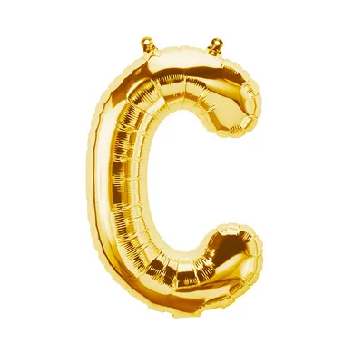 Produktbild von Folienballon Buchstabe C, gold, ca. 80 cm, für Luftbefüllung