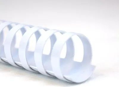 Immagine prodotto di GBC 4028610 Dorso di raccoglitore a spirale in plastica - A4, 16 mm/145 fogli, bianco, 100 pezzi