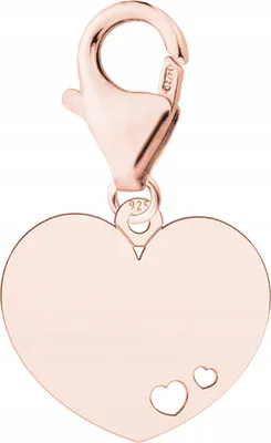 Produktbild von 925 Silber Herz-Anhänger, rosé vergoldet