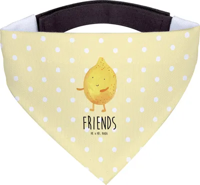 Produktbild von Mr. & Mrs. Panda Hundehalstuch Beste Freunde Zitrone - Gelb Pastell - Geschenk, Hunde-Halstuch, Lustige Sprüche, Halstuch, Hund, Hunde, Für, Fehlende Keywords