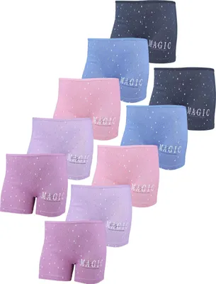 Produktbild von TupTam Unterhosen Mädchen Shorts 10er Pack – Bequeme Unterwäsche für Mädchen aus Baumwolle, Farbe: Magic Rosa Schwarz Blau , Größe: 152-158