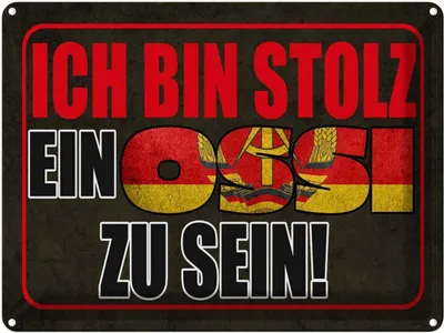 Produktbild von vianmo Blechschild 30x40 cm ich bin stolz ein Ossi zu sein Spruch Zitat