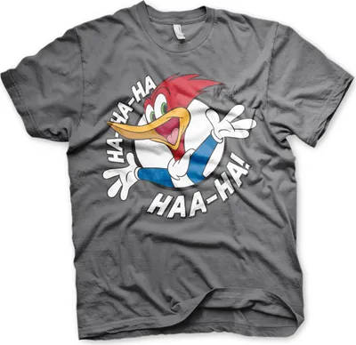 Produktbild von Woody Woodpecker HAHAHA T-Shirt - X-Large - Dark-Grey