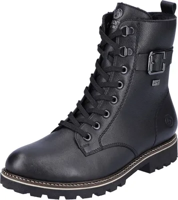 Produktbild von Remonte Damen Stiefelette mit warmer Lamwolle mit Reißverschluss Weite G D8475, Größe:42 EU, Farbe:Schwarz