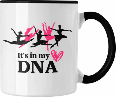 Produktbild von Trendation - Ballett Ballerina Tänzerin Tasse Mädchen Geschenk Frauen Tanzen Geschenkidee Kaffeetasse (Schwarz)