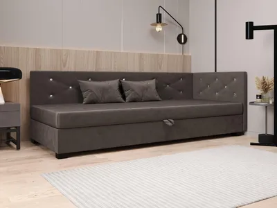 Obrázok produktu pre Čalúnená posteľ 100x195 MILEKA PLUS 1 - tmavo hnedá