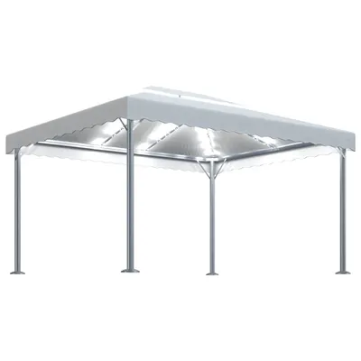 Immagine prodotto di Padiglione con luci LED 400x300 cm alluminio bianco crema