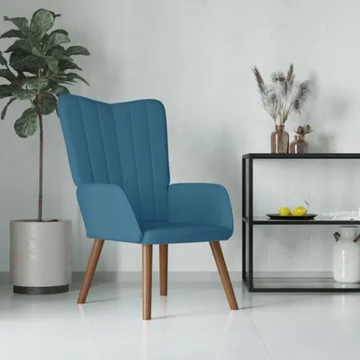 Image de Maison Exclusive - Fauteuil relax bleu velours