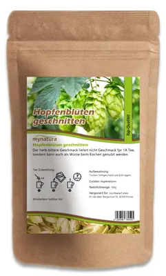 Produktbild von Mynatura Hopfenblüten getrocknet und geschnitten (ab 100g) - 100g