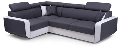 Produktbild von Masseno Ecksofa MIRA mit Schlaffunktion L-Form, Sofa mit Bettkasten, Wohnzimmersofa, Couch, Soffa, Bettsofa, Couchgarnitur- Grau, INARI 94+MADRYT 920