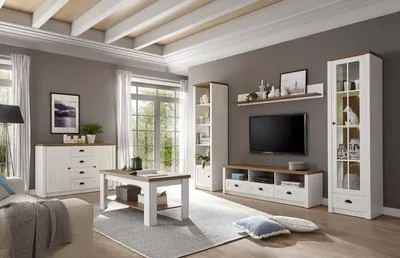 Produktbild von Wohnzimmer Provence - Weiß Landhaus ohne Beleuchtung