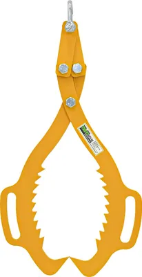 Produktbild von Forstzange 500 kg Zugkraft für Baumstämme bis 520 mm Hebezange 2 Klemmdorne Rückezange in gelb