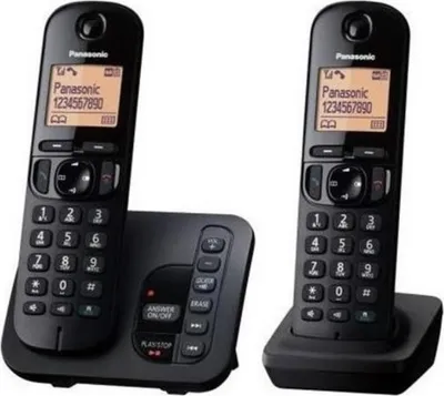 Immagine prodotto di Telefono cordless duo dect nero con segreteria Panasonic KXTGC222FRB