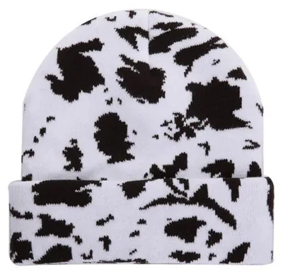 Obrázok produktu pre Pletená čiapka pre dámy a pánov s leopardím vzorom, zelená, veľkosť M