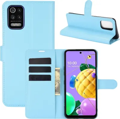 Zdjęcie produktu dla Pokrowiec König Design kompatybilny z etui na telefon komórkowy LG K52 ze skóry syntetycznej - Niebieskie etui na telefon komórkowy