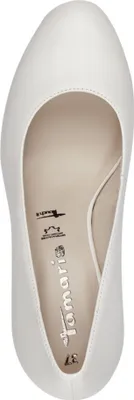 Produktbild von Tamaris Damen Pumps Leder Plateau Blockabsatz weiches TOUCHit Fußbett 1-22410-41, Größe:39 EU, Farbe:Weiß