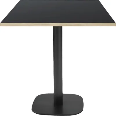 Produktbild von Tisch 70 x 70 cm – rundes Modell, schwarze Holzkanten