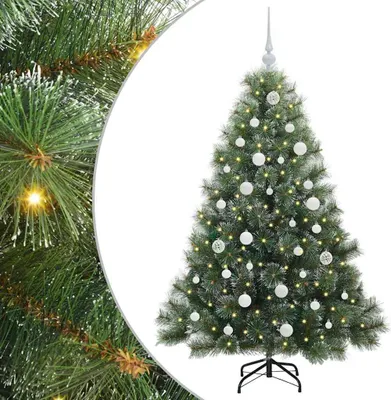 Obrázek produktu pro vidaXL Umělý vánoční stromek se 150 LED diodami Zelený 150 cm PE a PVC