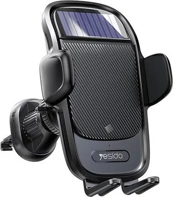 Produktbild von YESIDO C164 Solar Air-Vent Sensor KFZ-Halterung + Induktiv Ladefunktion, schwarz