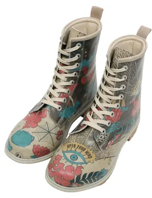 Produktbild von DOGO Damenstiefel, , mehrfarbig, lange Stiefel – Open Your Mind Mot