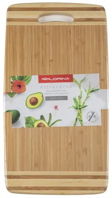 Produktbild von Florina Attraverso Küchenbrett aus Bambus, 42 x 23 x 1,8 cm